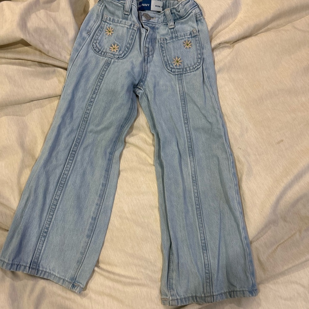 Old Navy Light Blue Kids Jeans with Star Embroidery